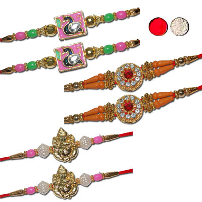 "Set of Rakhis - code S07 - Click here to View more details about this Product